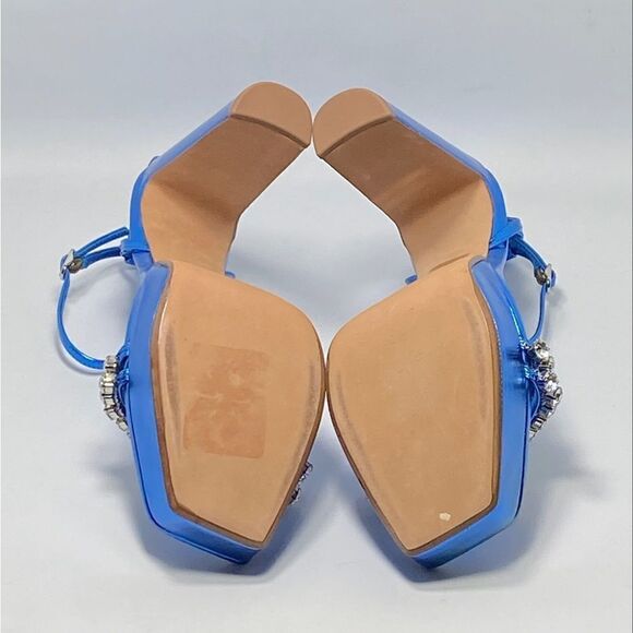 Alexandre Birman Lenny Metallic Leather Platform Sandals size 37 - Picture 11 of 12